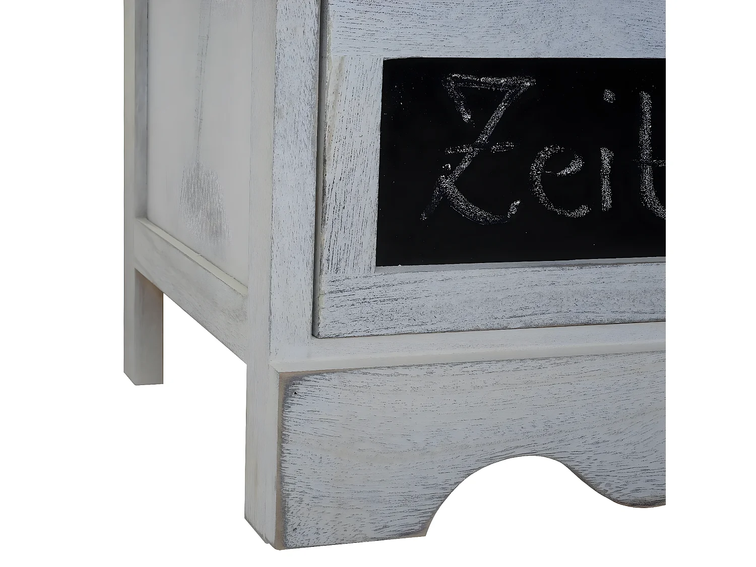 Commode Venlo avec tableau noir look shabby,  blanc