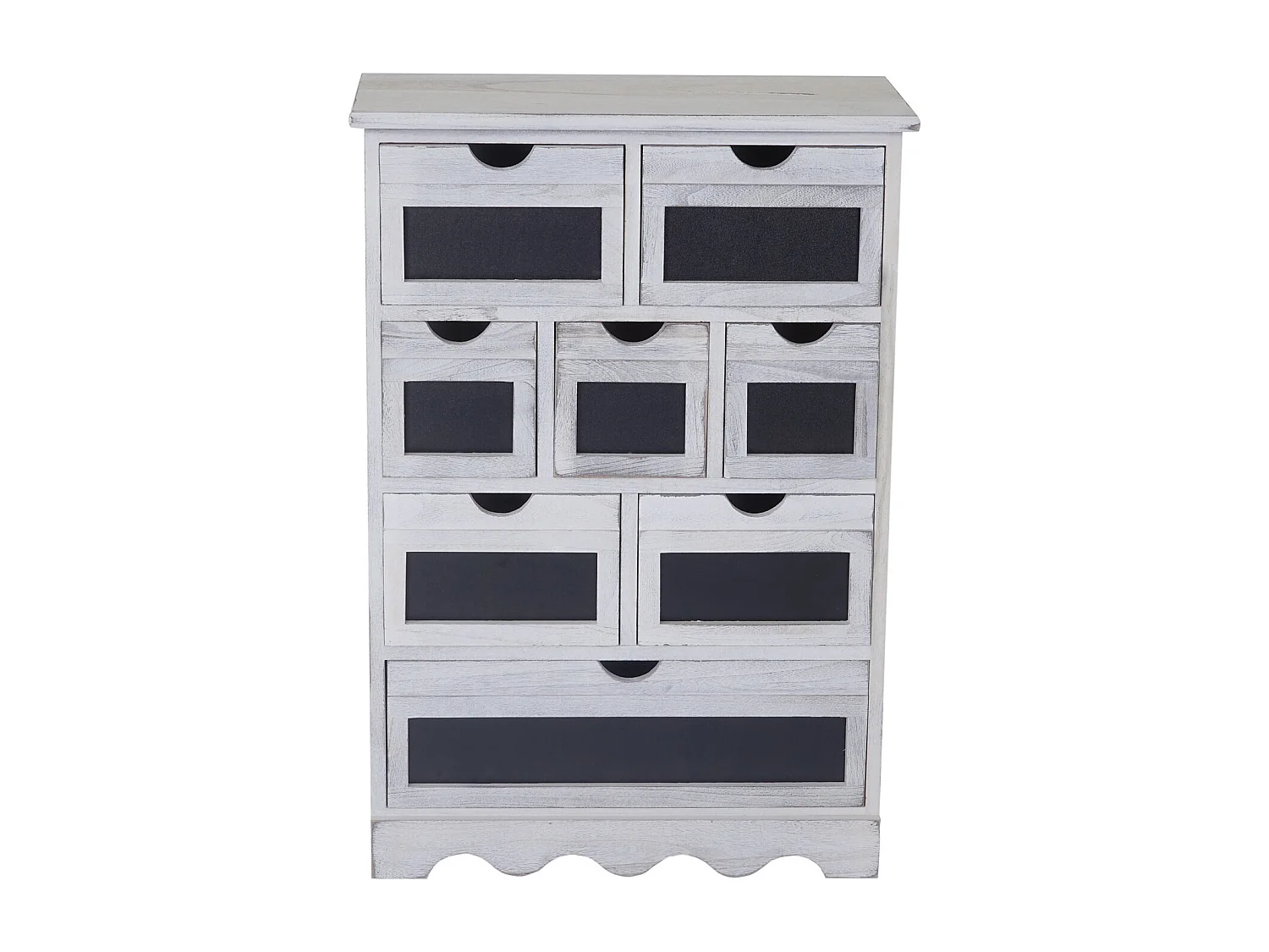 Kommode Venlo mit Tafel Shabby-Look, Weiß