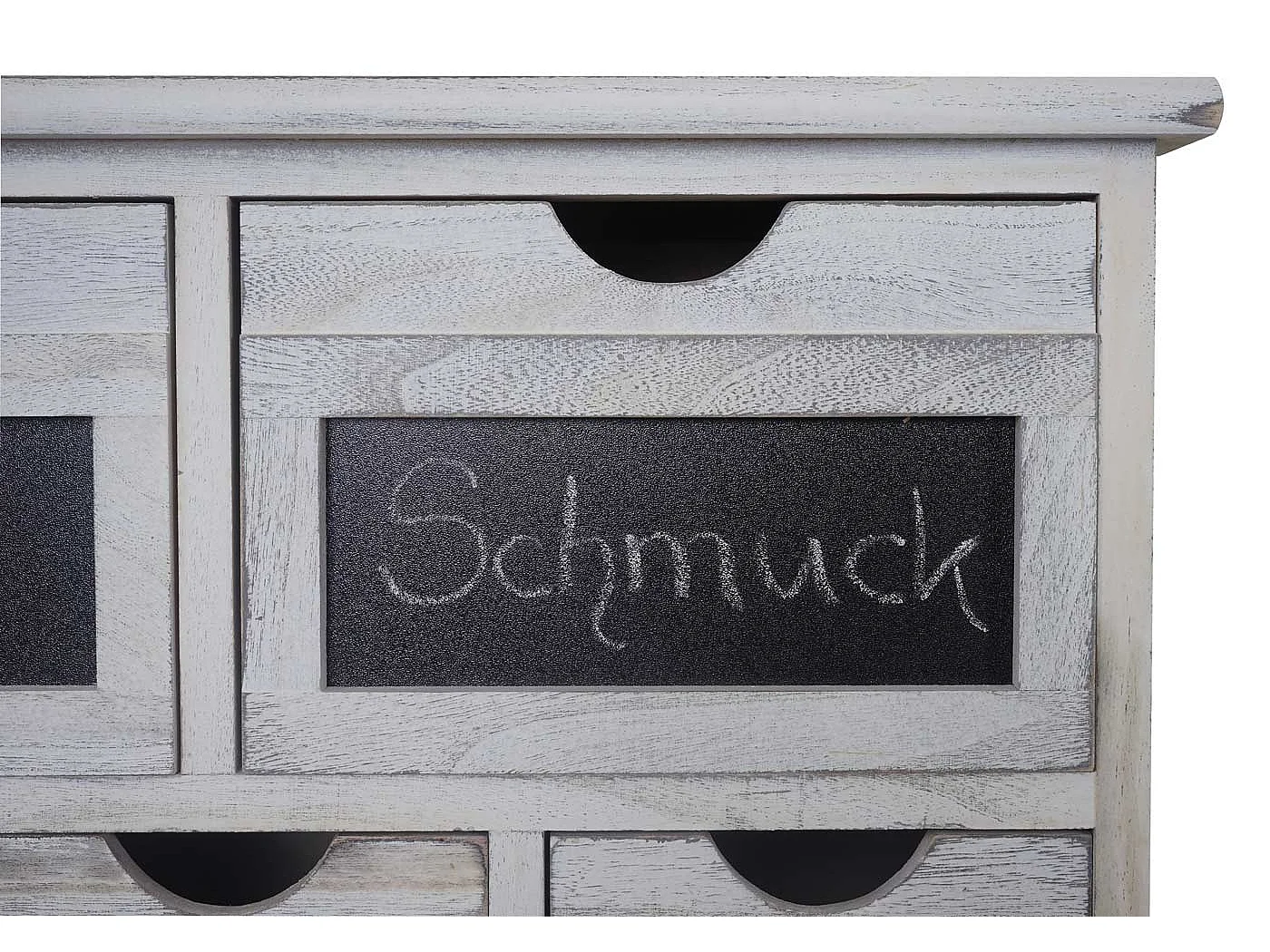 Kommode Venlo mit Tafel Shabby-Look, Weiß