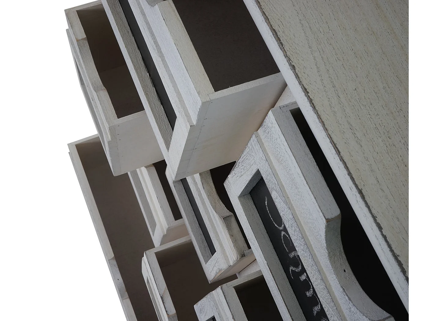 Kommode Venlo mit Tafel Shabby-Look, Weiß