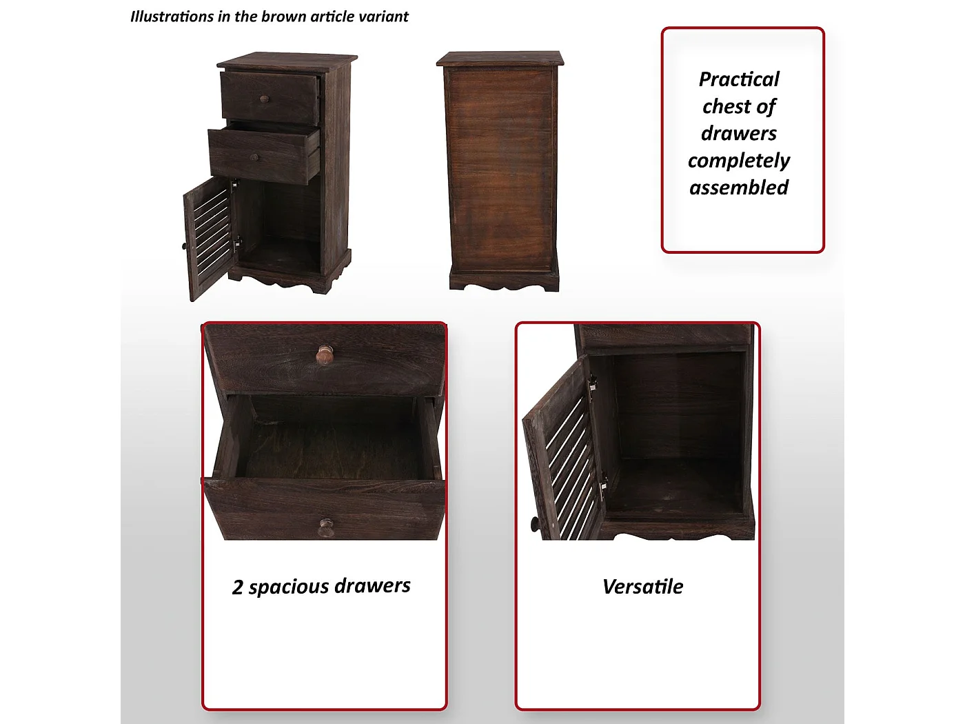 Commode Kast,  bruin