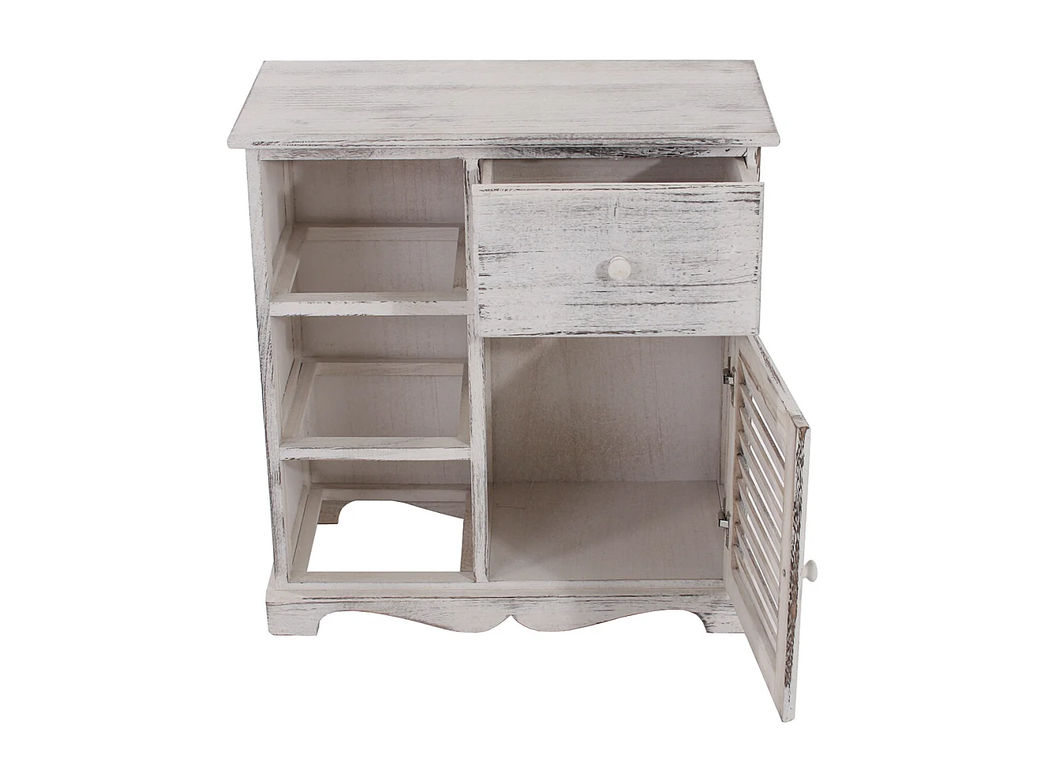 Commode Armoire avec 3 paniers,  blanc