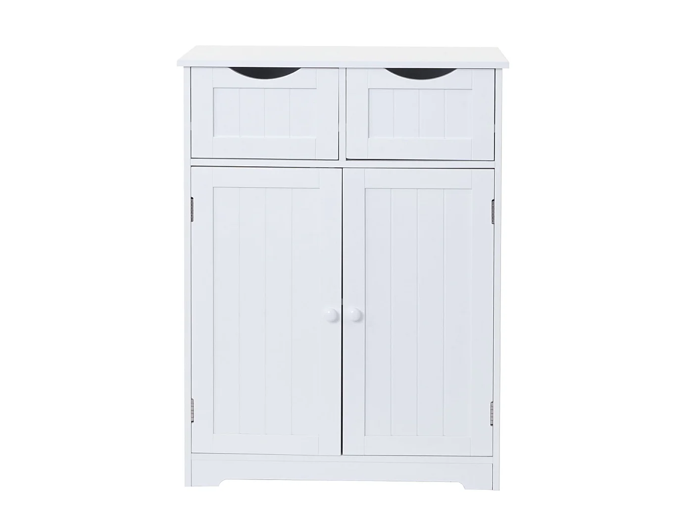 Commode MCW-B65 2 tiroirs 2 portes, Commode MCW-B65, 2 tiroirs, 2 portes, 82x60x30cm, blanc