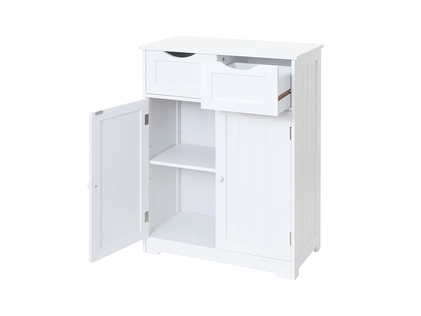 Cómoda MCW-B65 2 cajones 2 puertas,  blanco