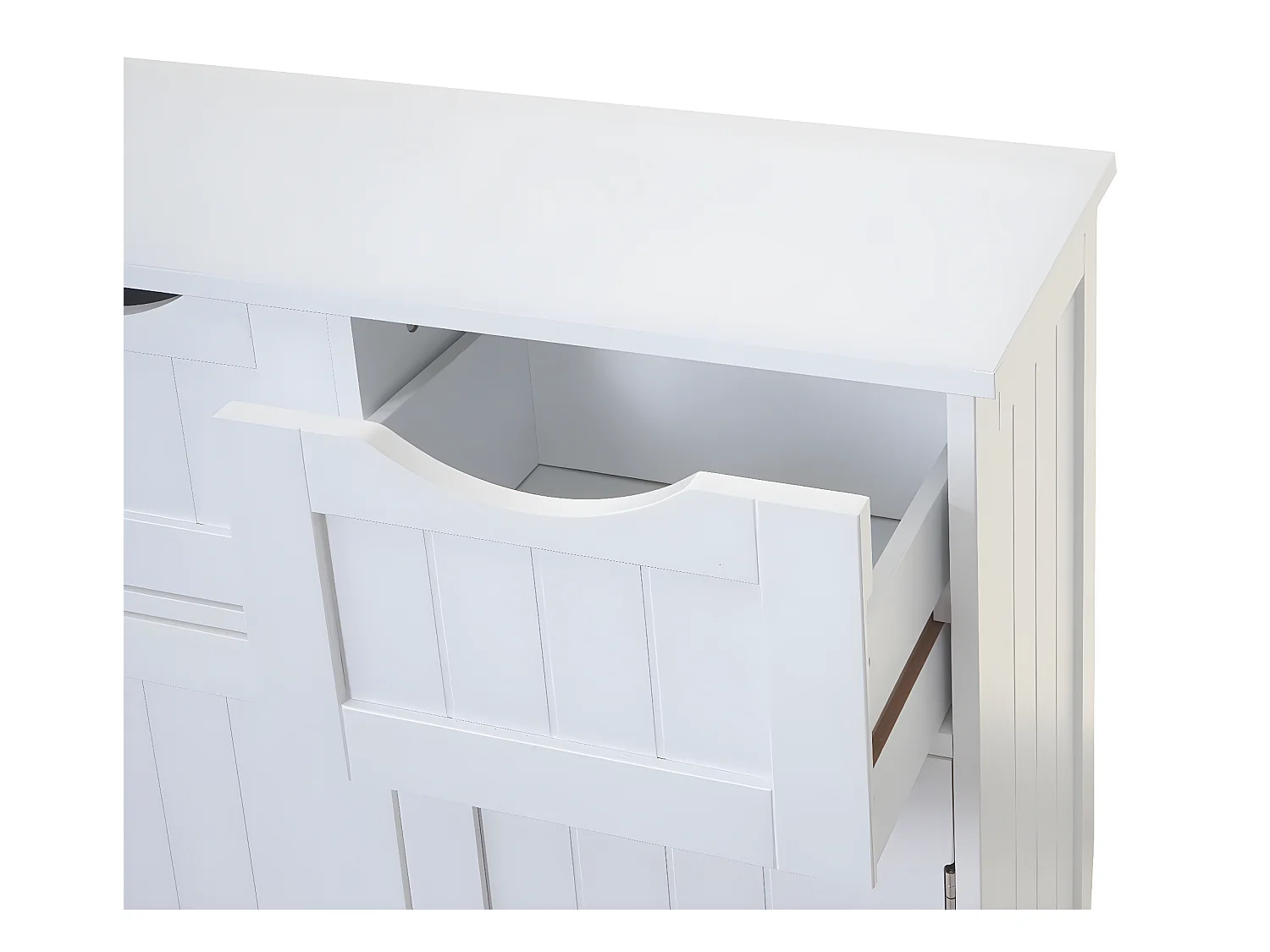 Cómoda MCW-B65 2 cajones 2 puertas,  blanco