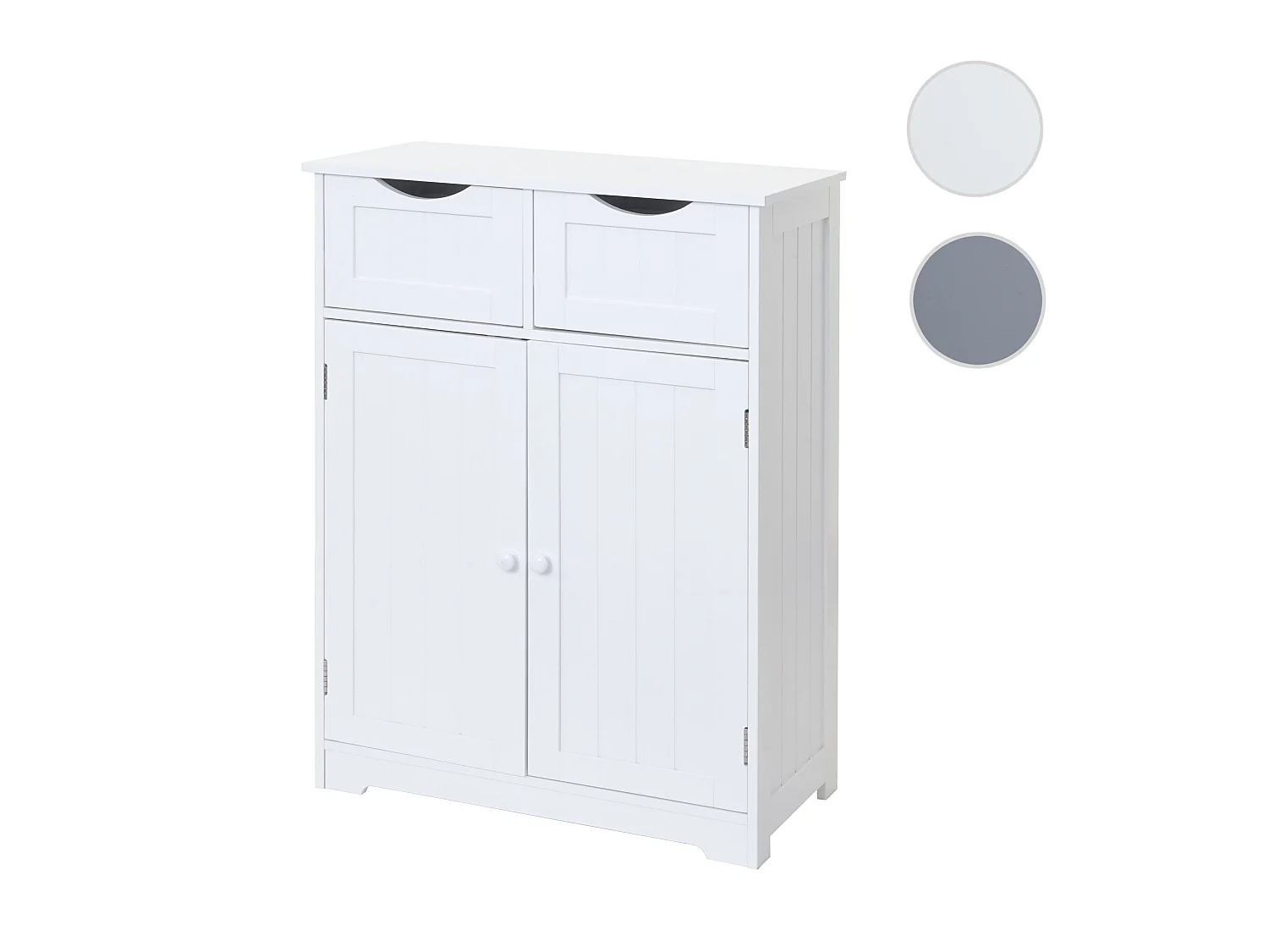 Cómoda MCW-B65 2 cajones 2 puertas,  blanco