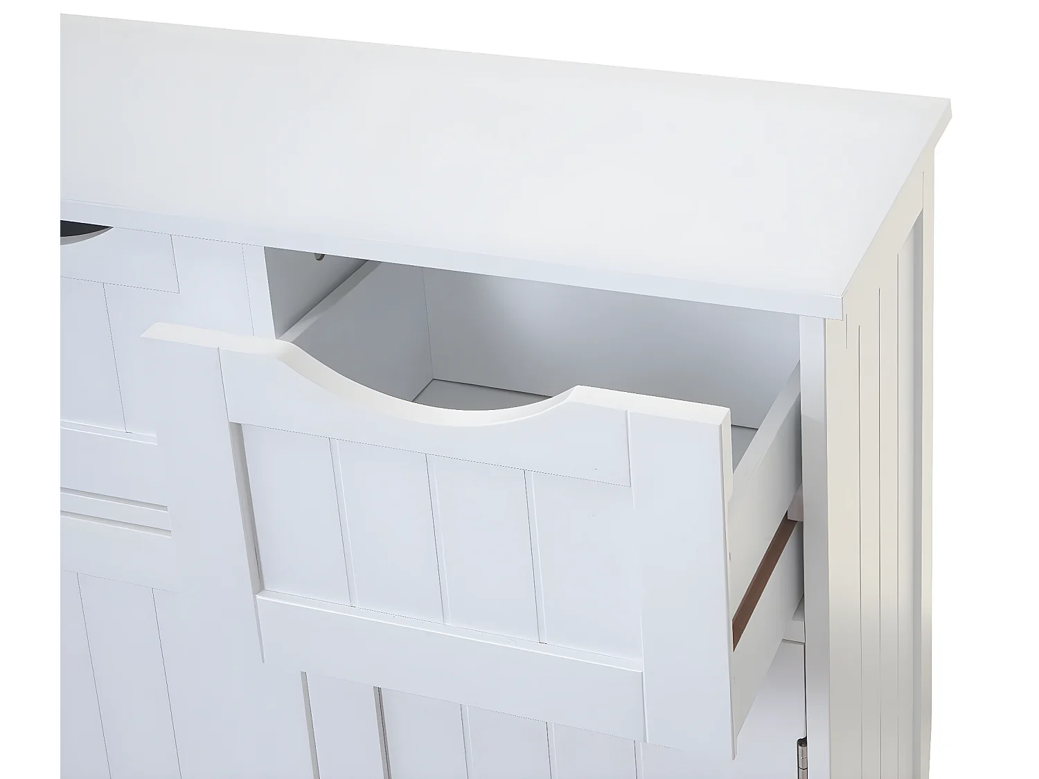 Commode MCW-B65 2 tiroirs 2 portes, Commode MCW-B65, 2 tiroirs, 2 portes, 82x60x30cm, blanc