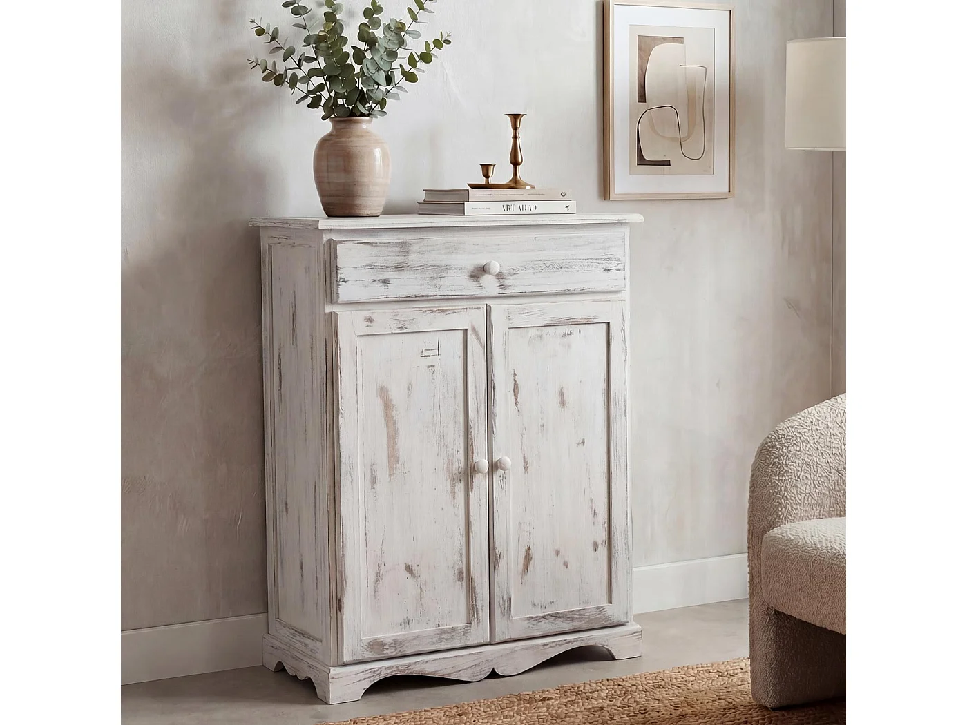 Commode Armoire,  blanc