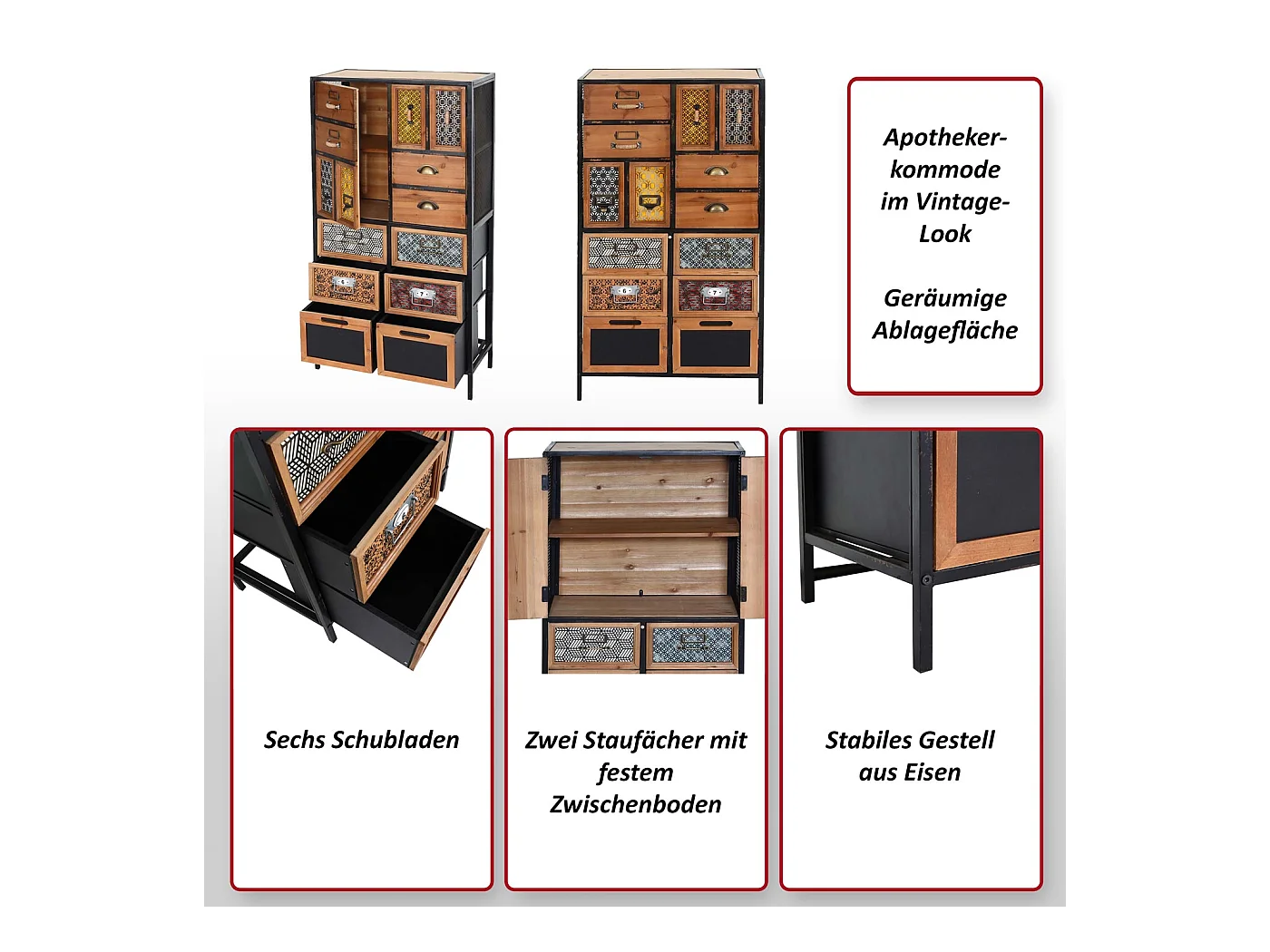 Cómoda de boticário MCW-L38