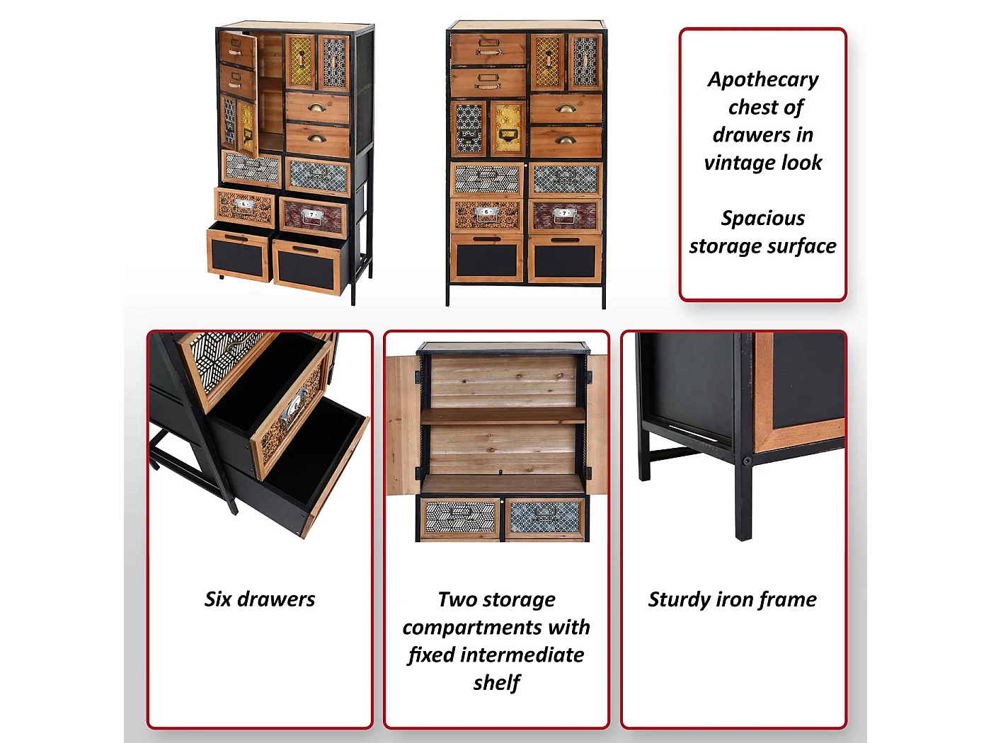 Commode à pharmacie MCW-L38
