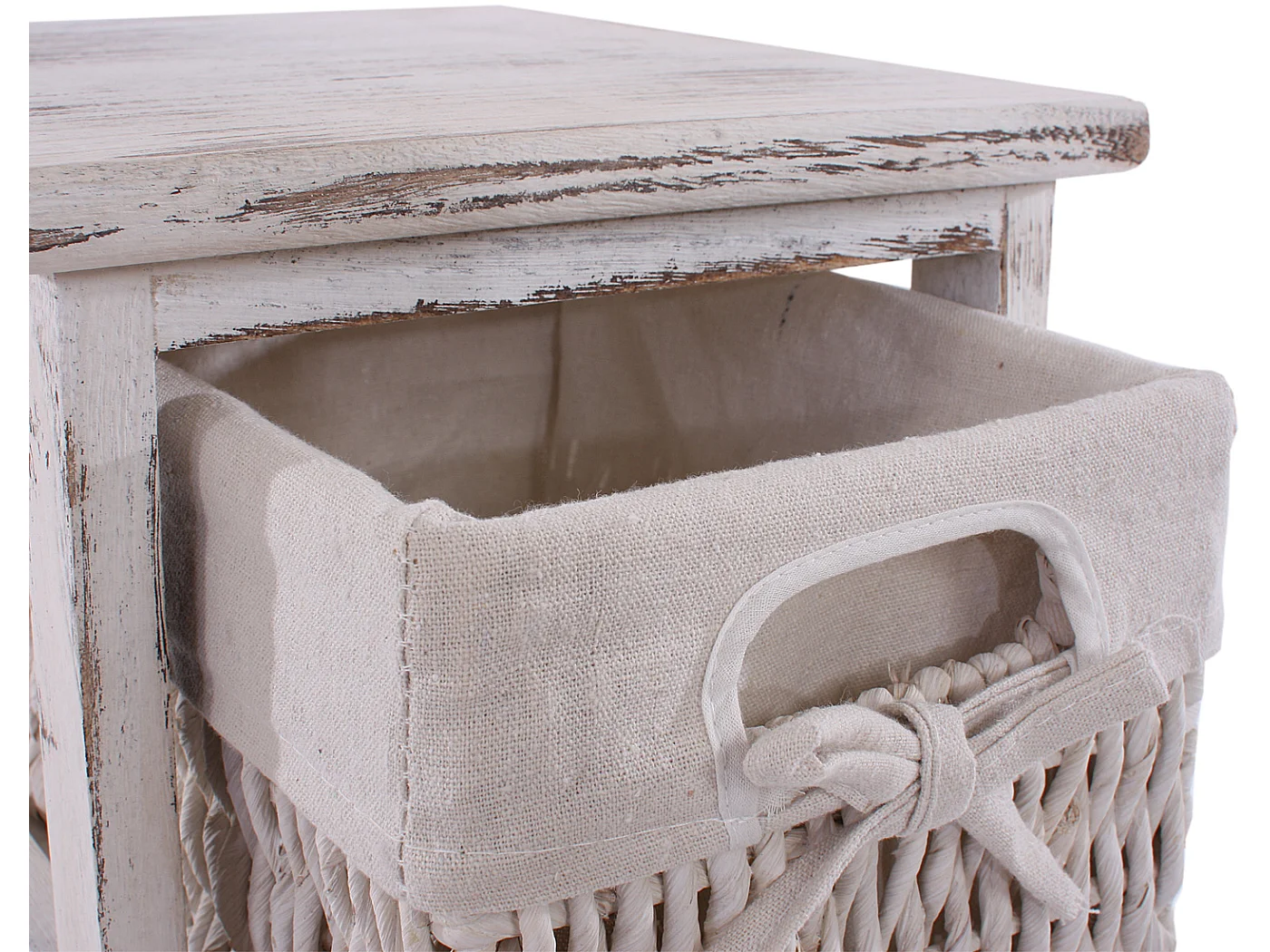 Komoda z 5 szufladami z koszykami,  biały