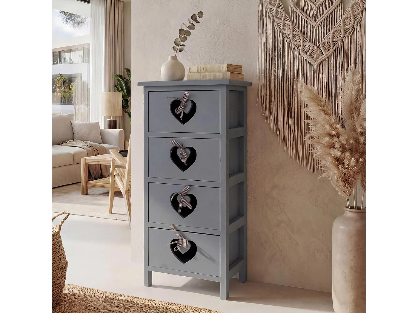 Commode Sues,  grijsblauw