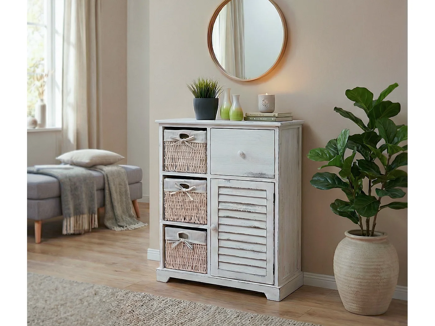 Cómoda MCW-H21,  blanco desgastado