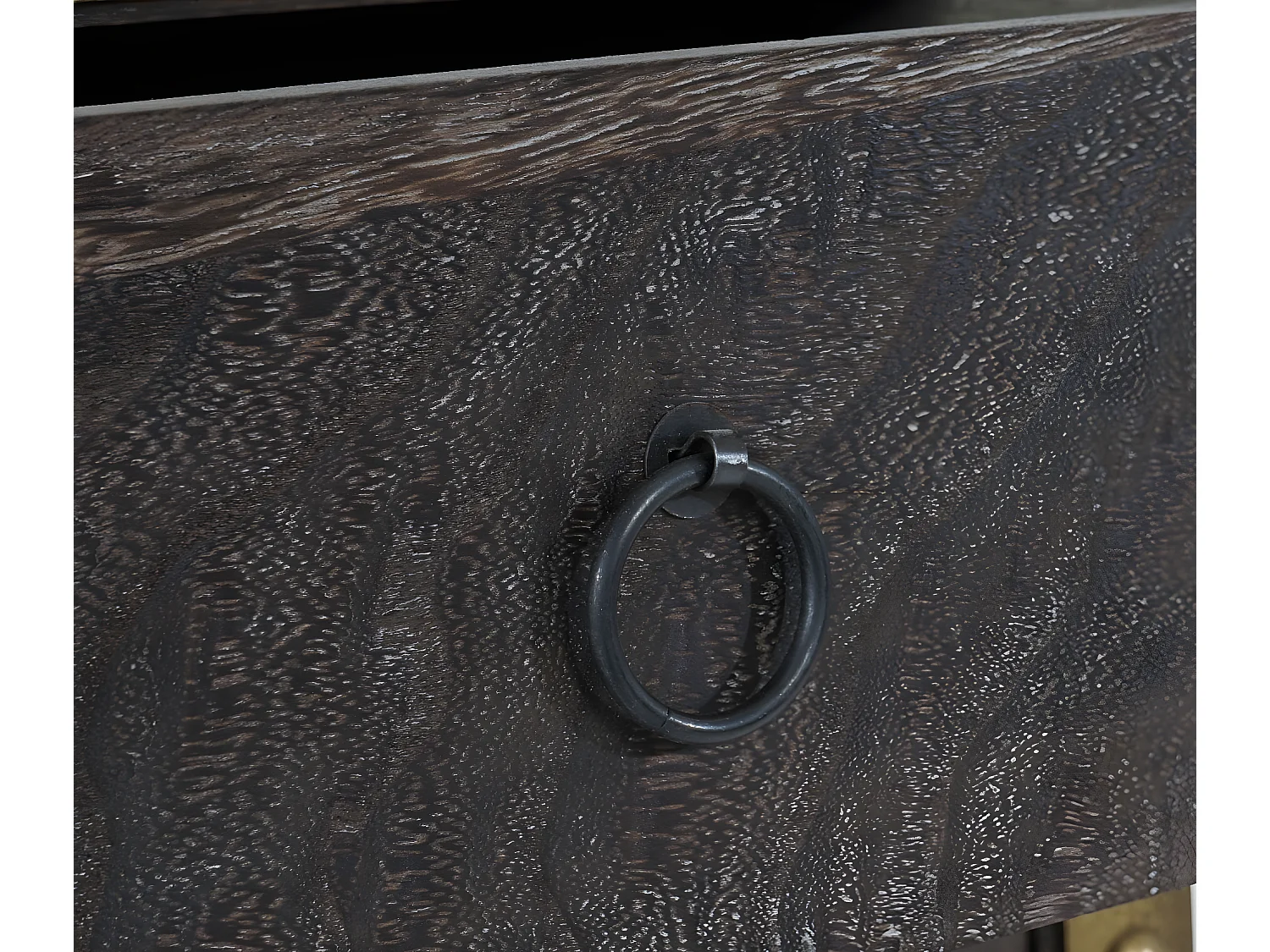 Commode Ambato 4 tiroirs look shabby,  marron