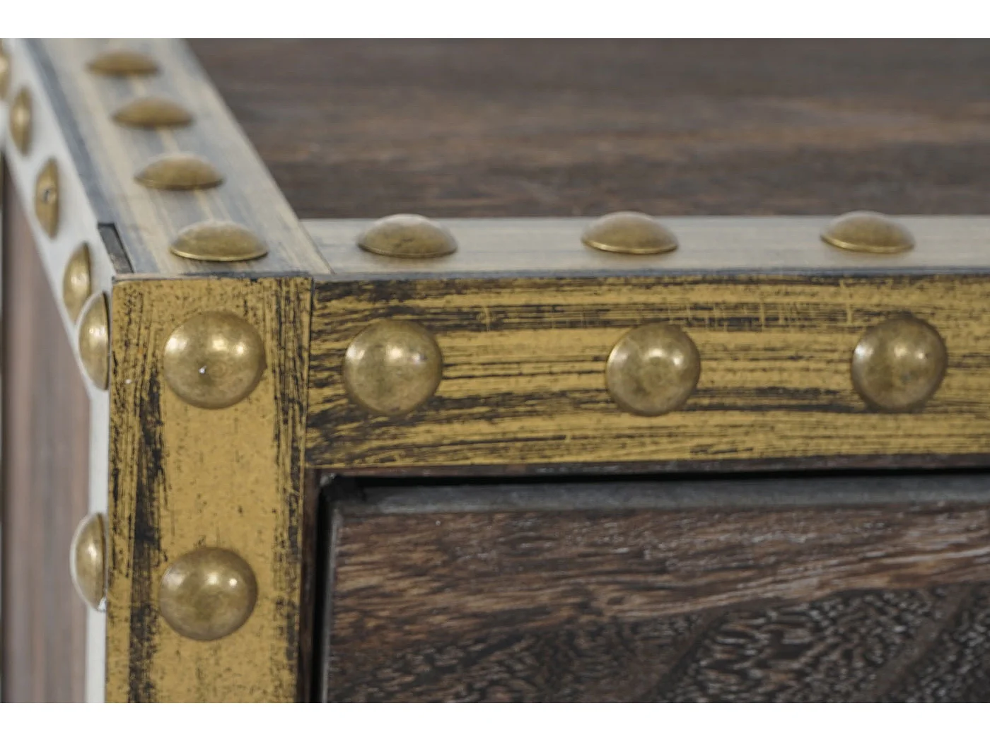 Commode Ambato 4 tiroirs look shabby,  marron