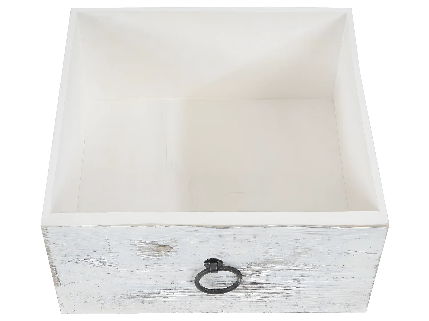 Commode Ambato 4 tiroirs look shabby,  blanc