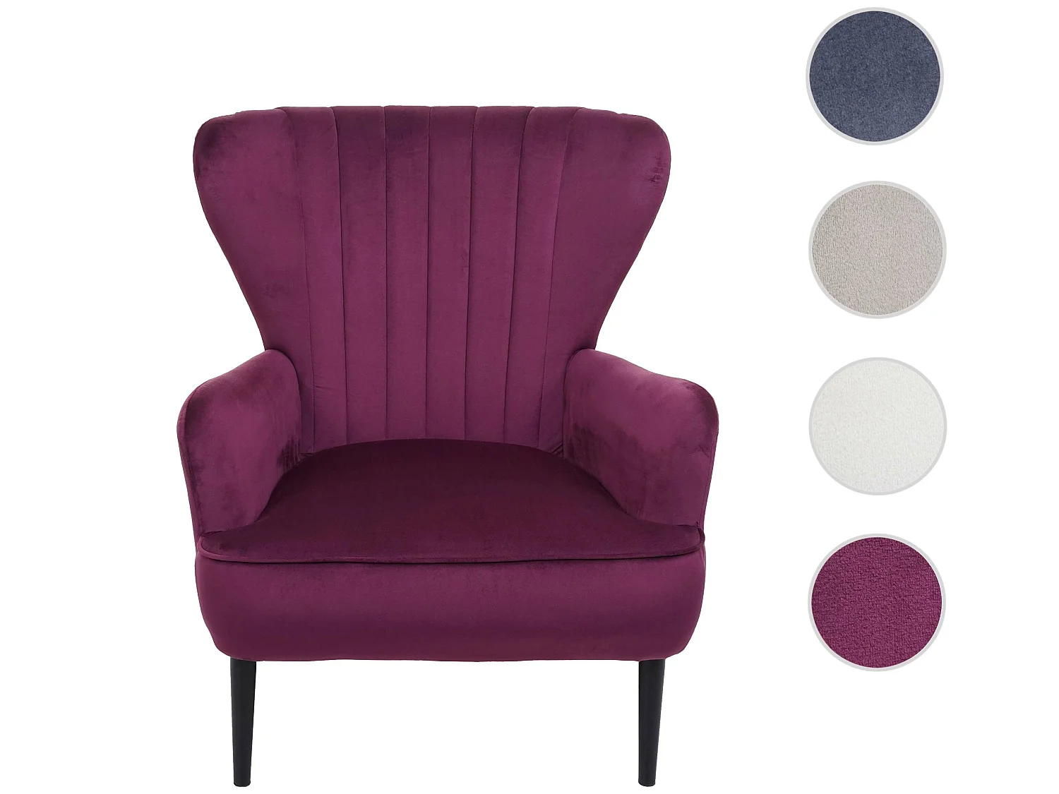 Fauteuil de salon MCW-K37,  bordeaux