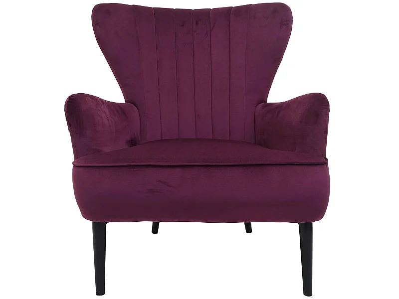 Poltrona lounge relax elegante seduta imbottita MCW-K37 velluto bordeaux