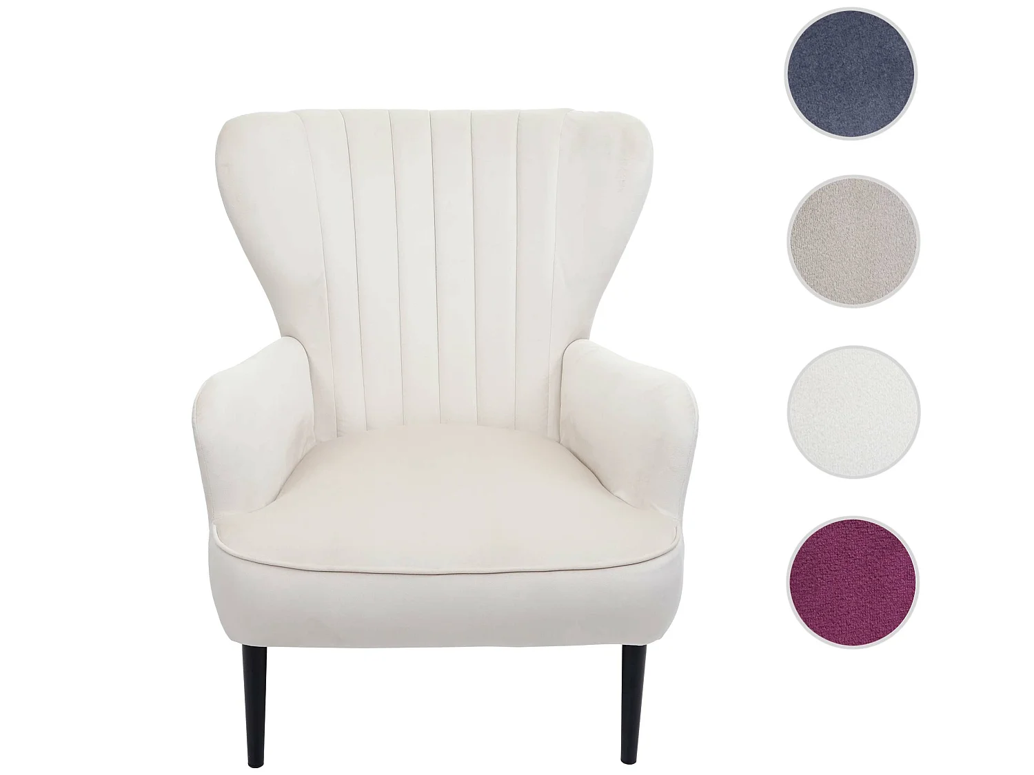 Fauteuil de salon MCW-K37,  crème - beige