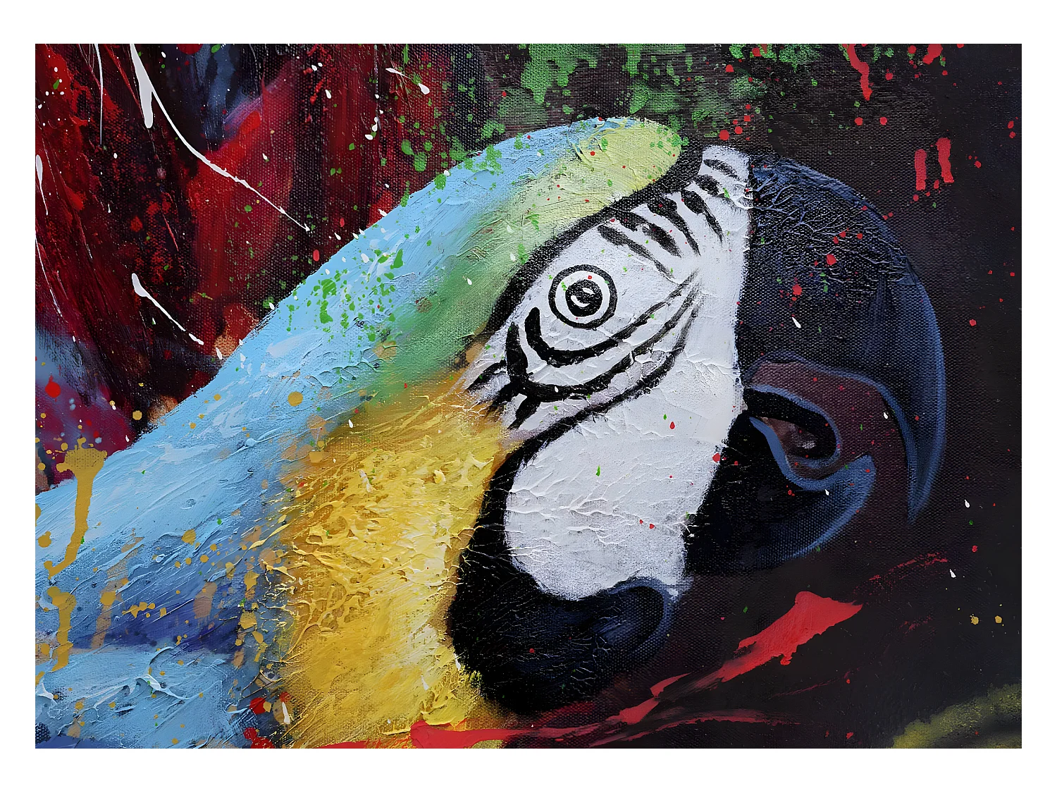 Olieverfschilderij vrouw MCW-H25 handgeschilderd,  100x150cm