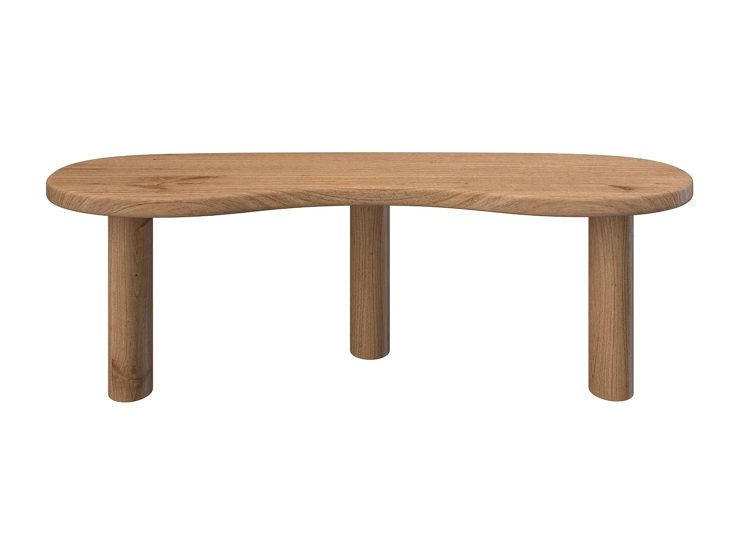 Table basse organique en bois massif de mindi - Brandan