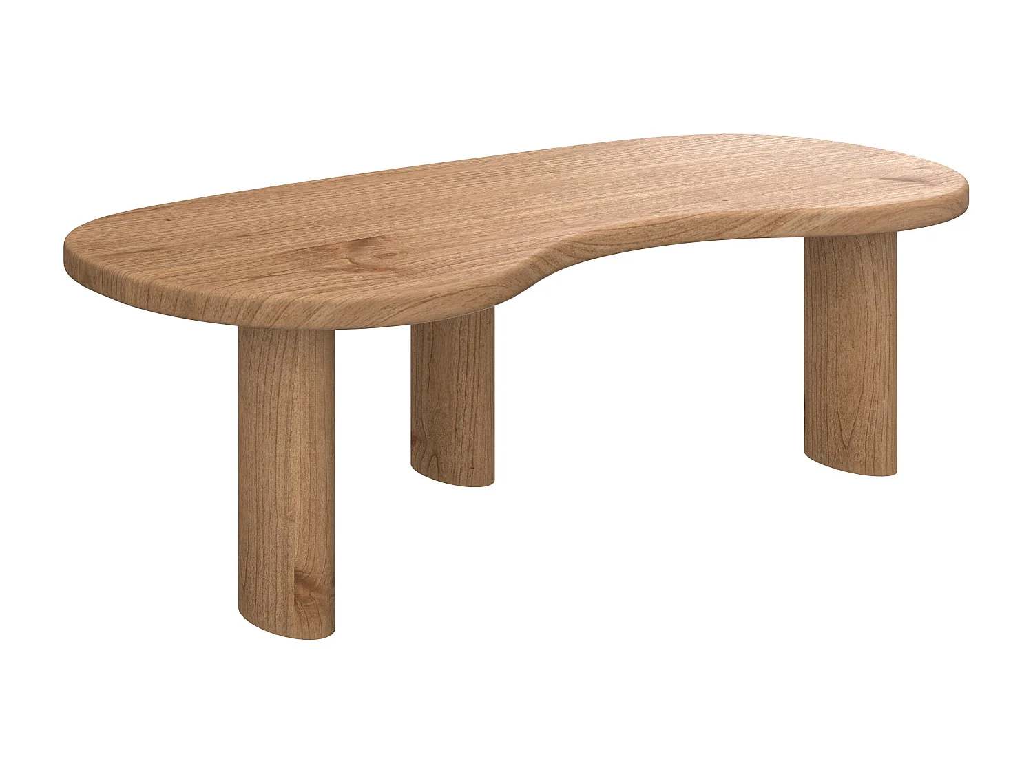 Table basse organique en bois massif de mindi - Brandan