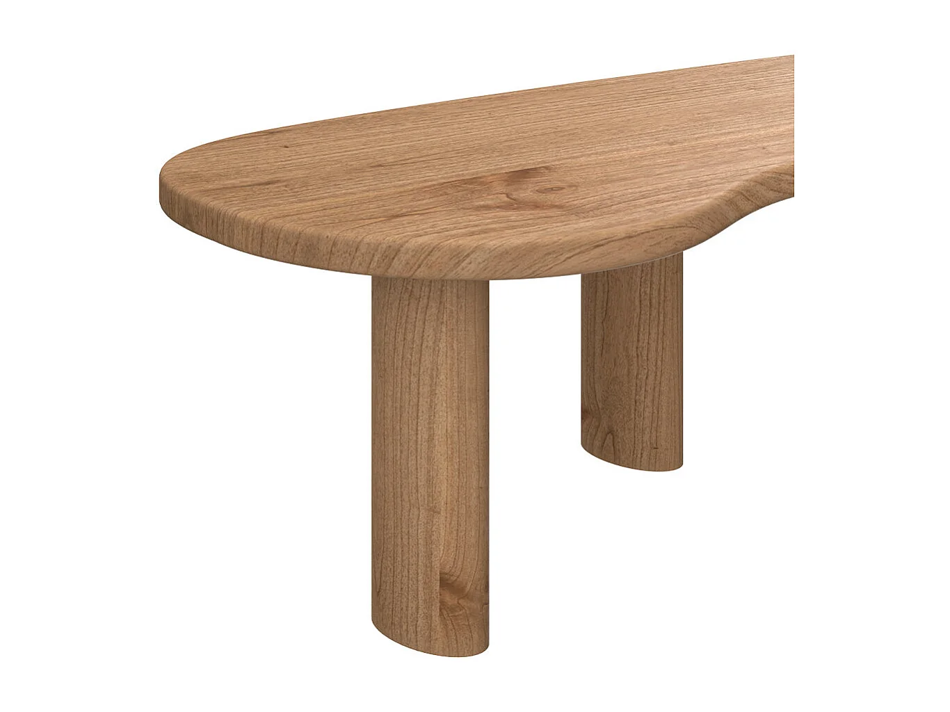 Mesa de centro orgánica de madera maciza de mindi - Brandan