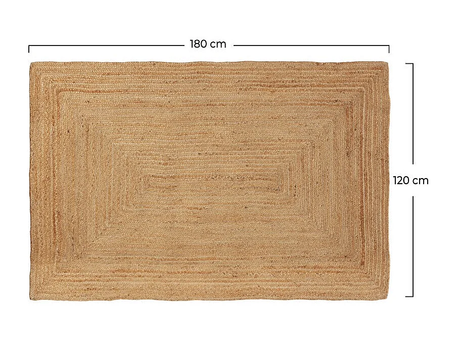 Alfombra de yute natural sin dibujos - Marley