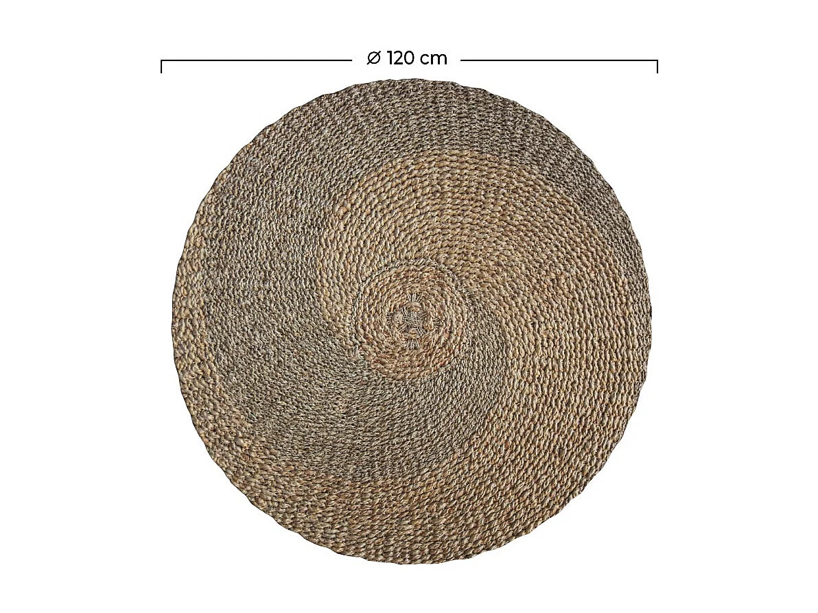 Tapis rond ∅120cm en jacinthe d'eau - Yvy
