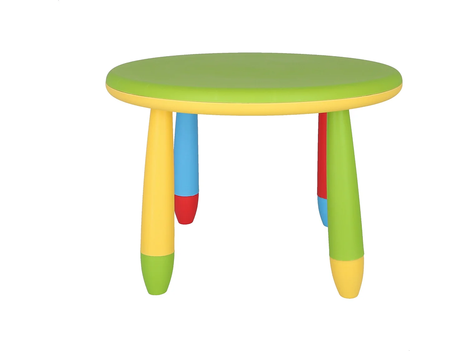 Table enfant ronde verte, en plastique, Ø70 x H.48cm