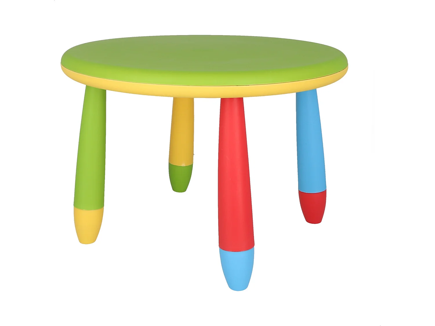 Table enfant ronde verte, en plastique, Ø70 x H.48cm