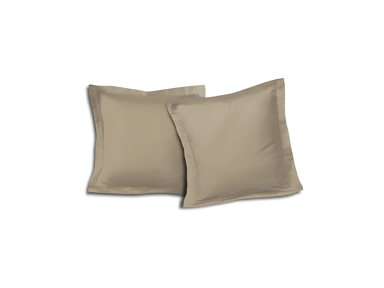 Set aus 2 Kissenbezügen 100% Baumwolle Beige 63x63 cm