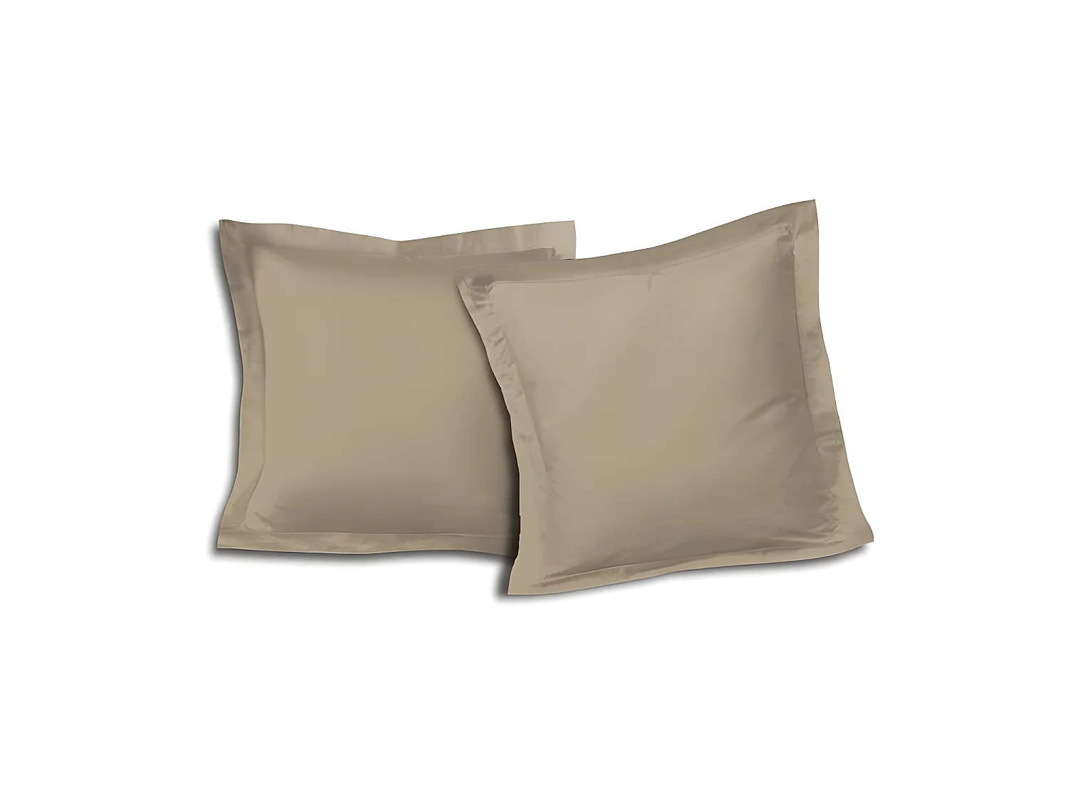 Set aus 2 Kissenbezügen 100% Baumwolle Beige 63x63 cm
