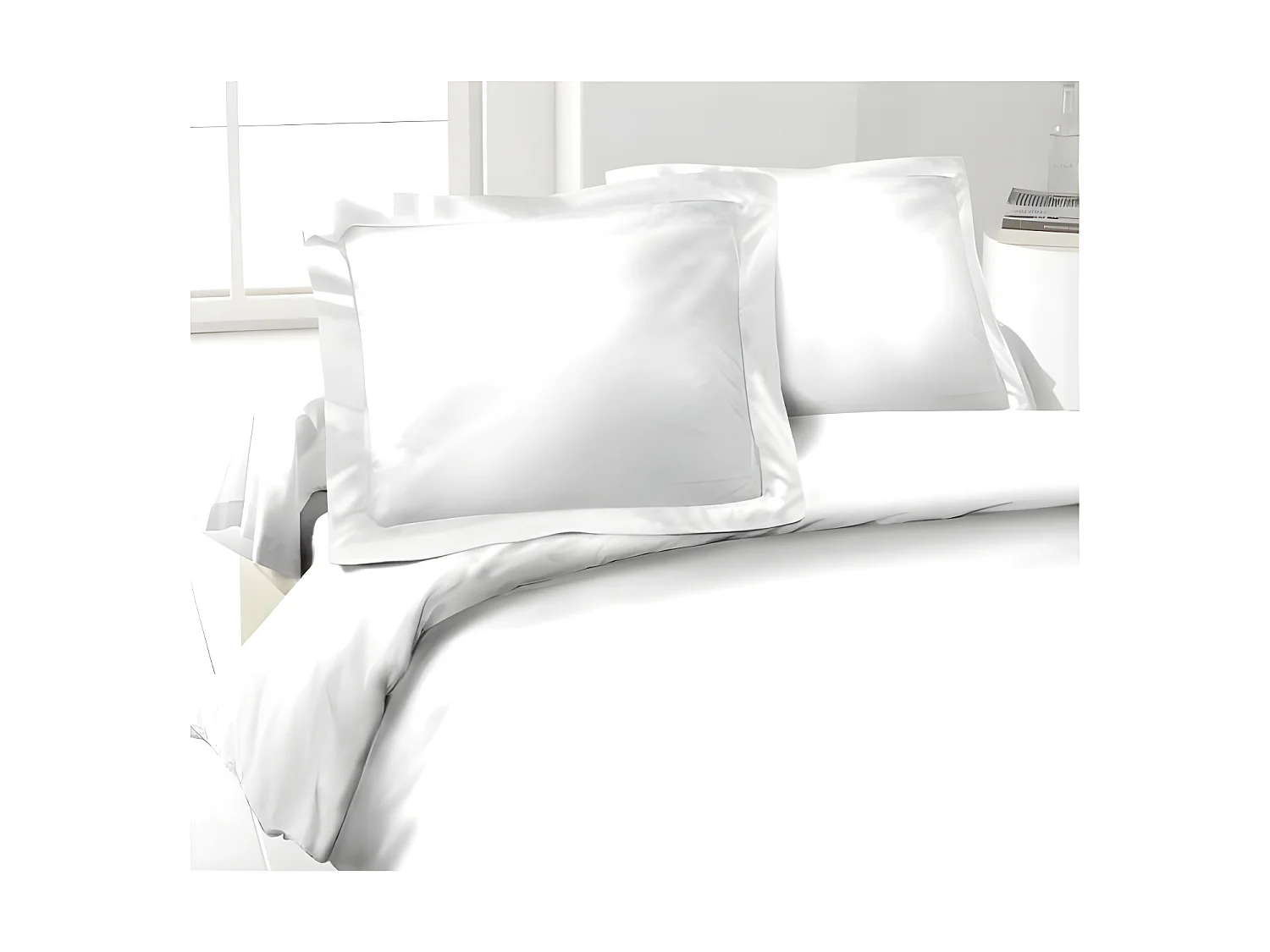 2 taies d'oreillers 100% coton 50 x 70 cm - Blanc