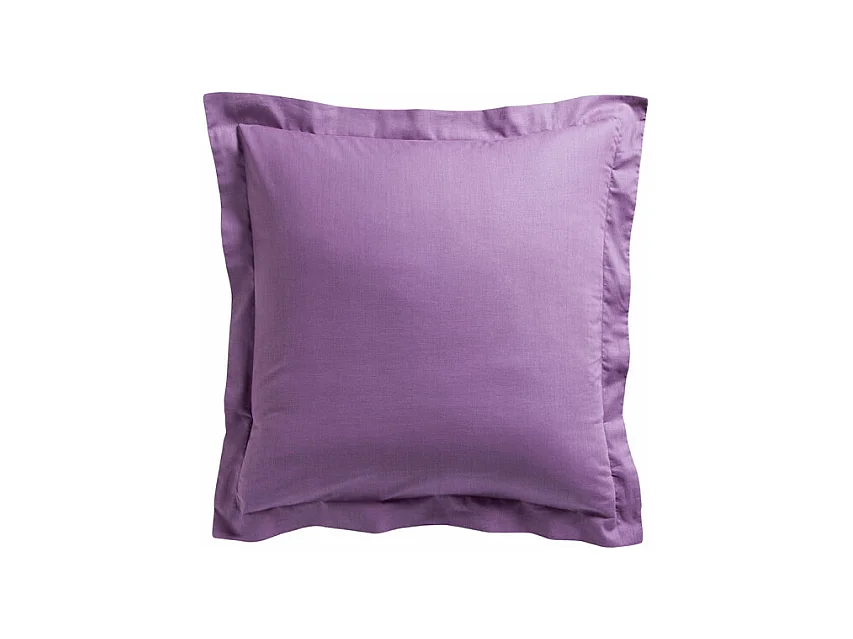 Taie d'oreiller en percale de coton - 75 x 75 cm - Violet