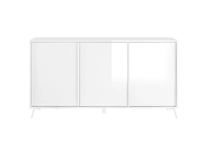 Buffet 3 portes collection SKY. Coloris Blanc laqué brillant