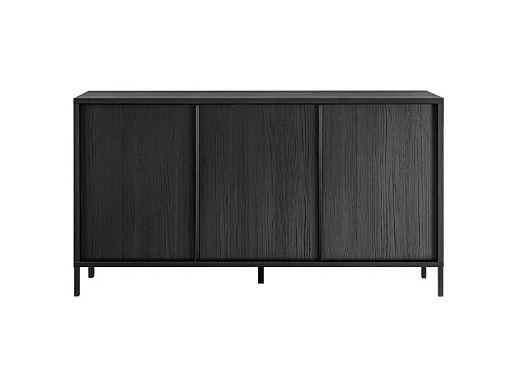 Buffet 3 portes collection IRON. Coloris chêne noir
