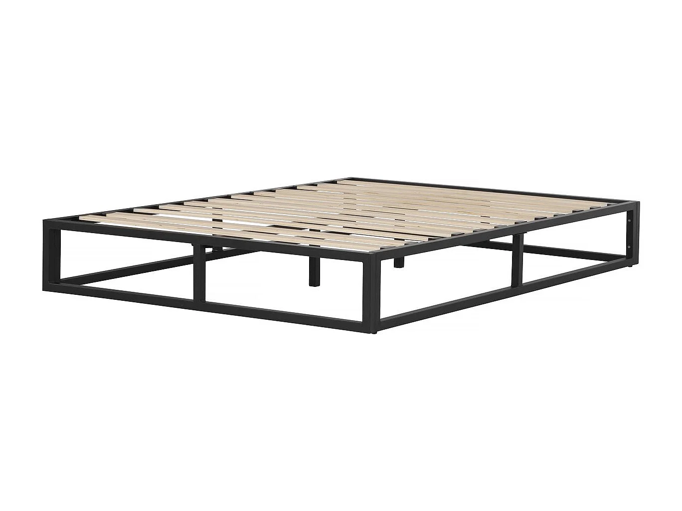 Bettgestell aus Metall 160 x 200 cm  - Schwarz