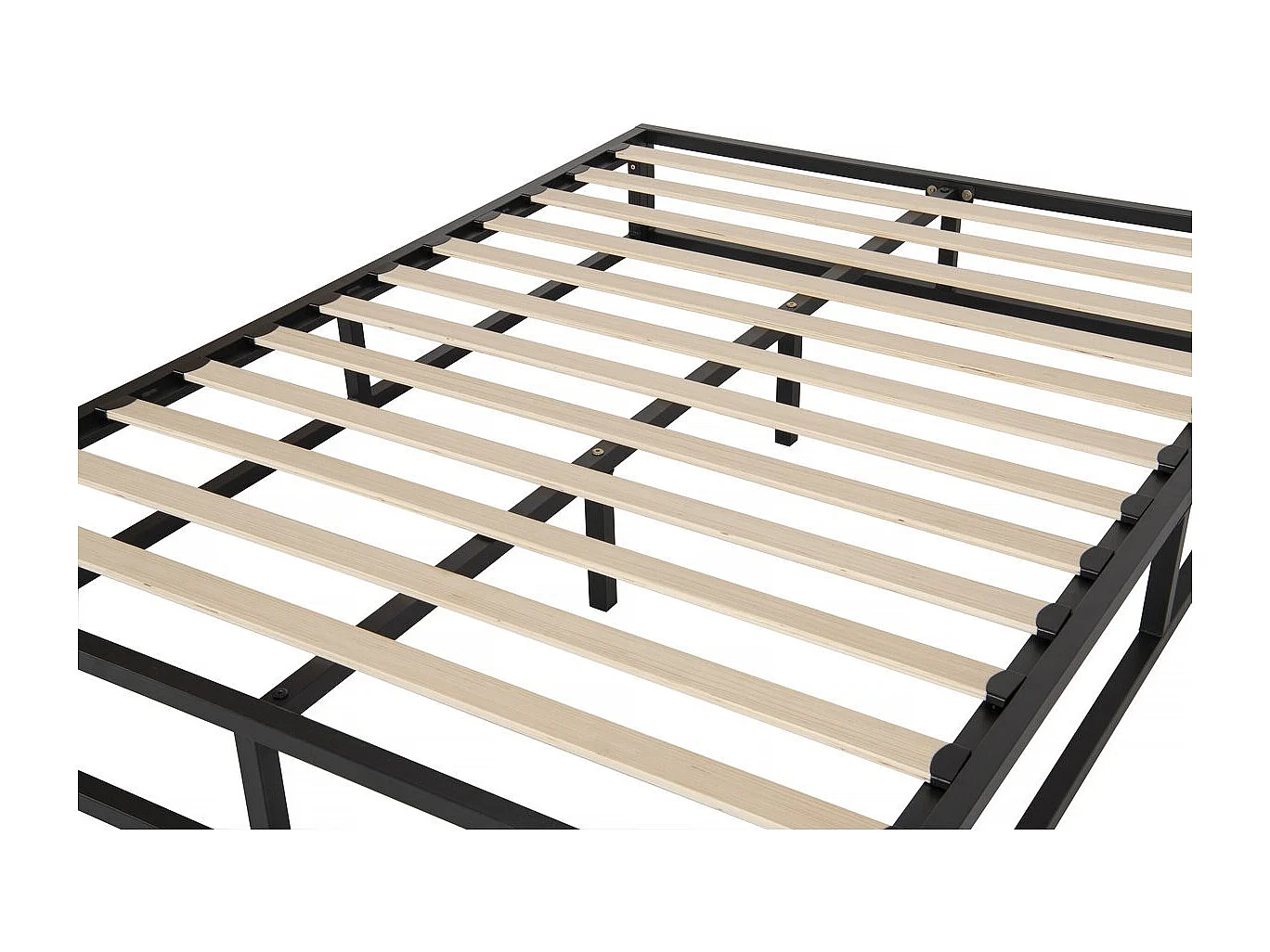 Bettgestell aus Metall 160 x 200 cm  - Schwarz