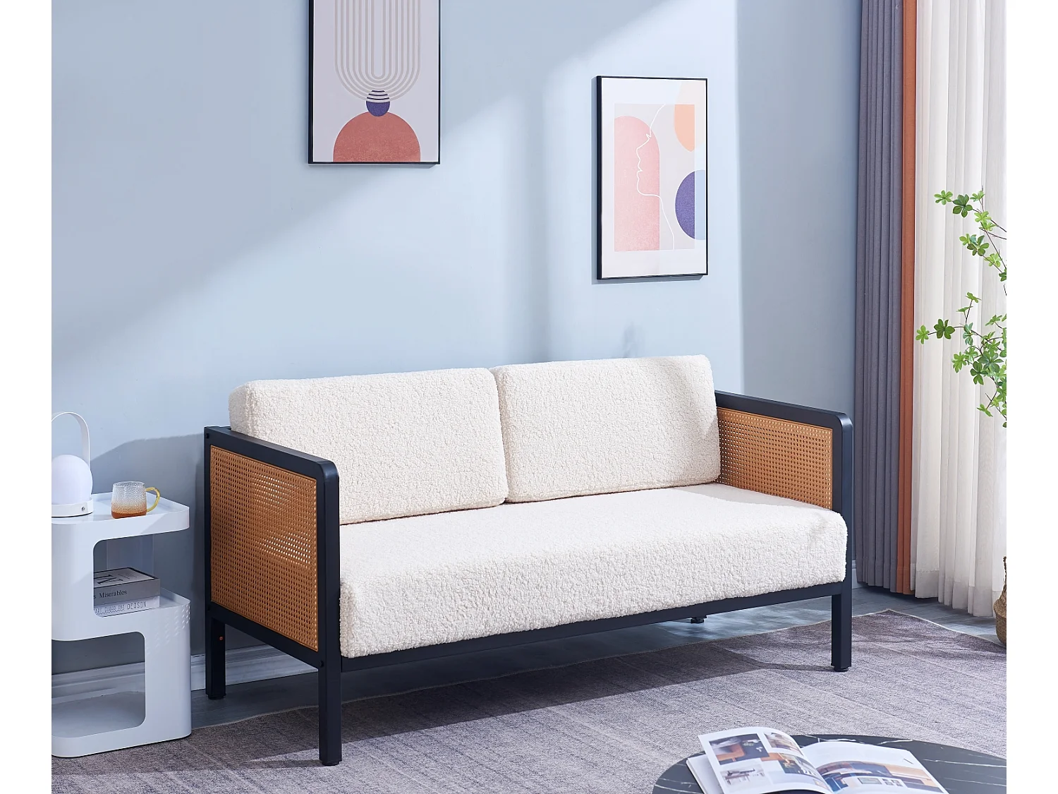 Nordlys - Canape 2/3 Places en Metal Cannage