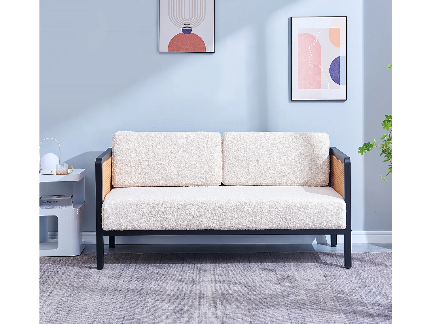Nordlys - Canape 2/3 Places en Metal Cannage