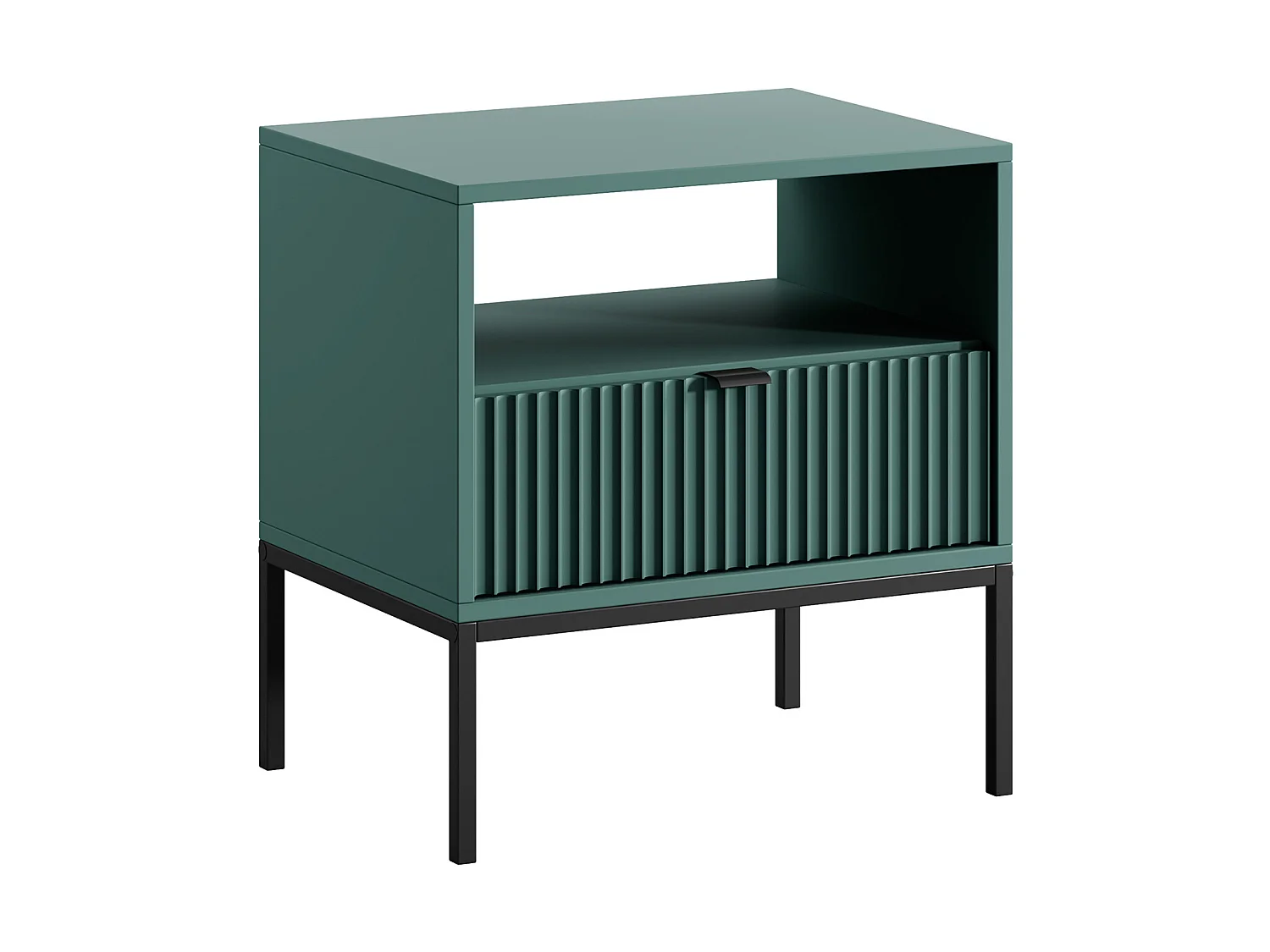 Sæt med 2 sengeborde med 1 skuffe og 1 hylderum - Smaragdgrøn - LIOUBA af Pascal Morabito