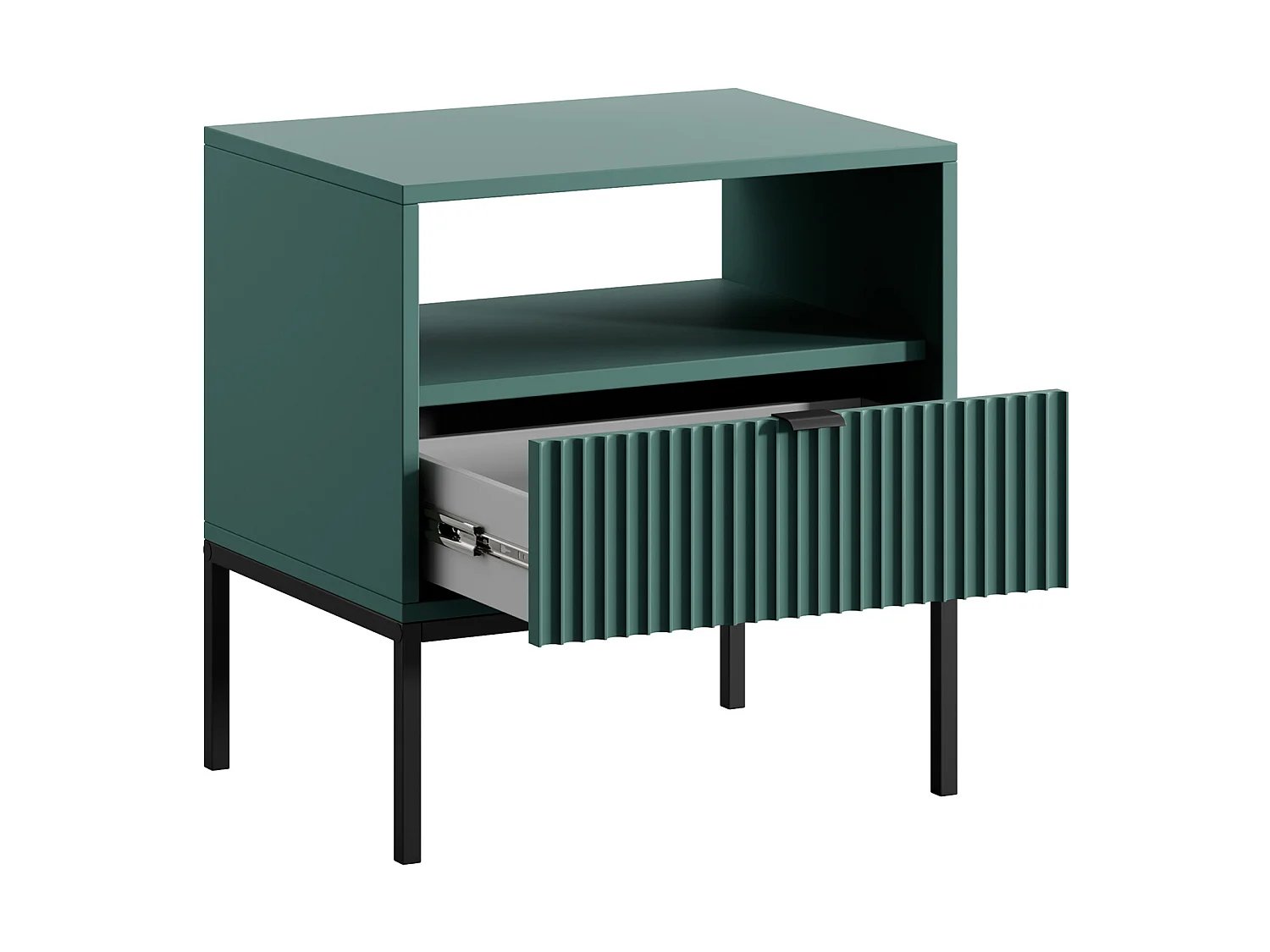 Sæt med 2 sengeborde med 1 skuffe og 1 hylderum - Smaragdgrøn - LIOUBA af Pascal Morabito