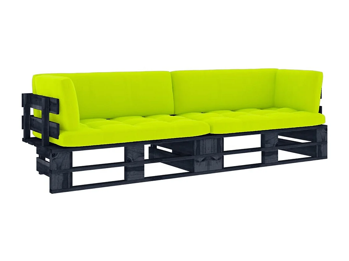 Canapé palette 2 places noire 110 x 65 x 55 cm 02_0013258