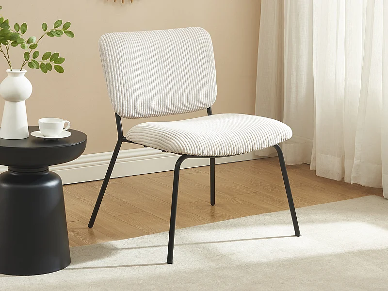 Sessel - Cord - Beige - LOVUNIA von Maison Céphy