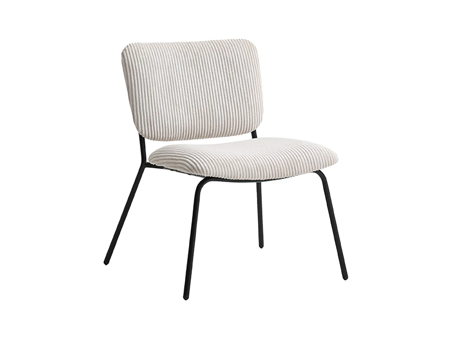 Fauteuil en velours côtelé beige LOVUNIA de Maison Céphy
