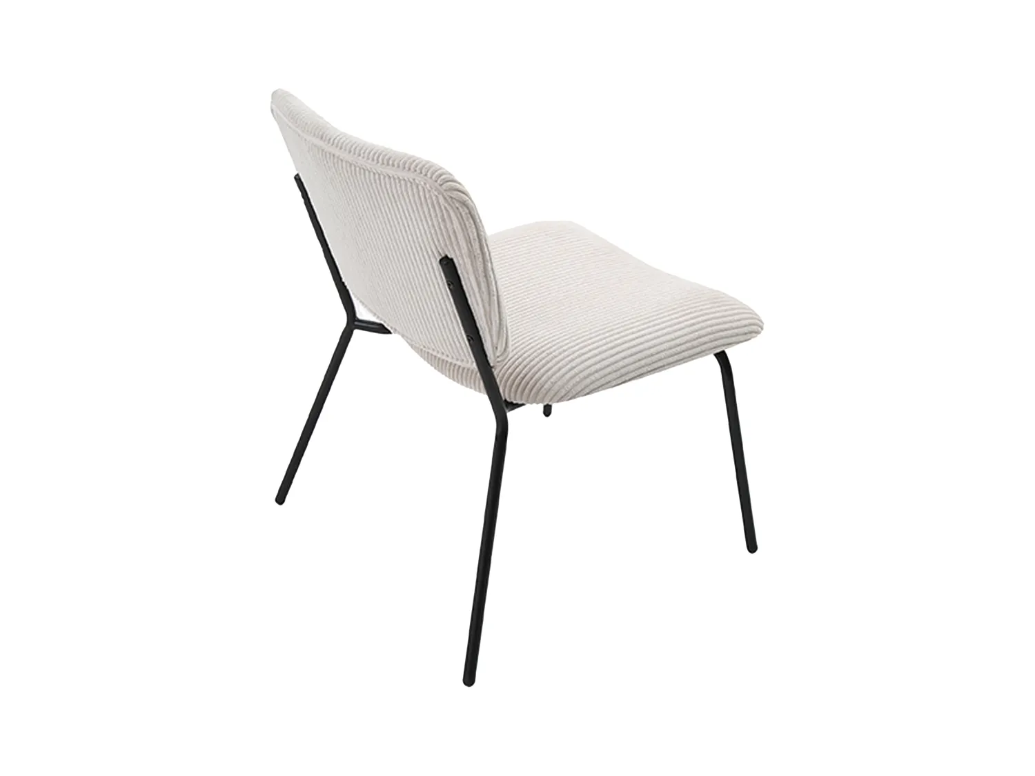 Fauteuil en velours côtelé beige LOVUNIA de Maison Céphy