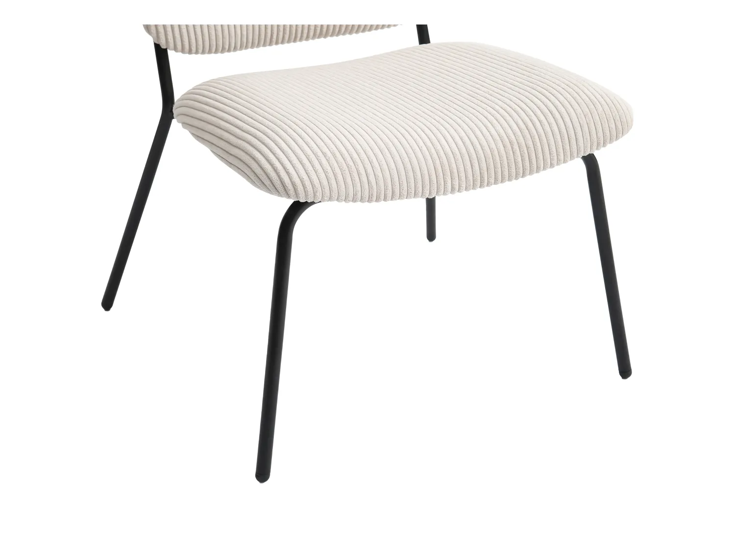 Fauteuil en velours côtelé beige LOVUNIA de Maison Céphy