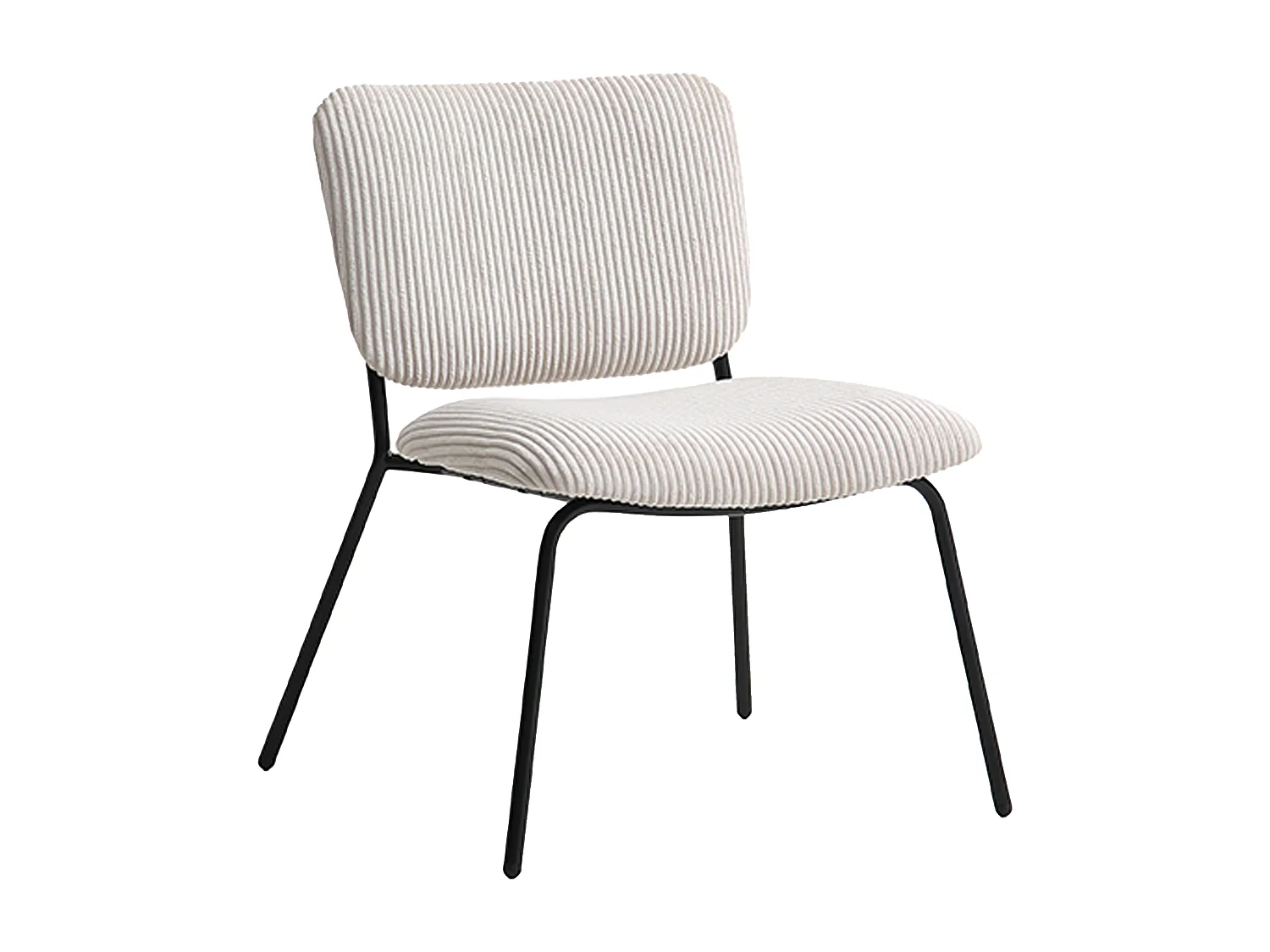 Fauteuil en velours côtelé beige LOVUNIA de Maison Céphy