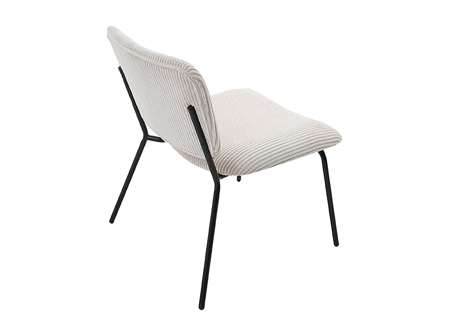Fauteuil en velours côtelé beige LOVUNIA de Maison Céphy